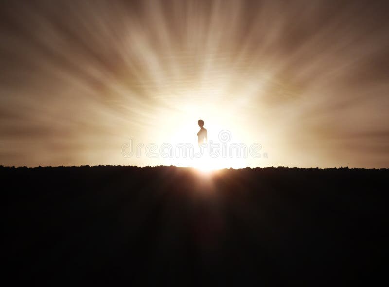 Woman Silhouetted by Sunset, Curacao, Caribbean Sea. Woman Silhouetted by Sunset, Curacao, Caribbean Sea