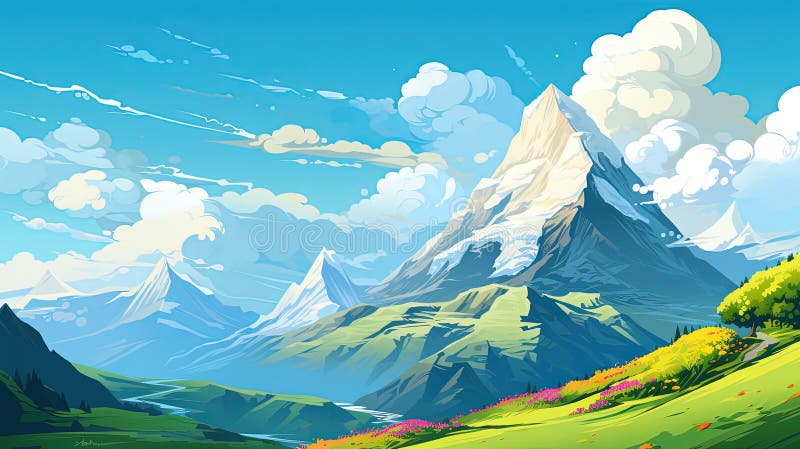 Przygoda na szczycie majestatycznym ilustracji