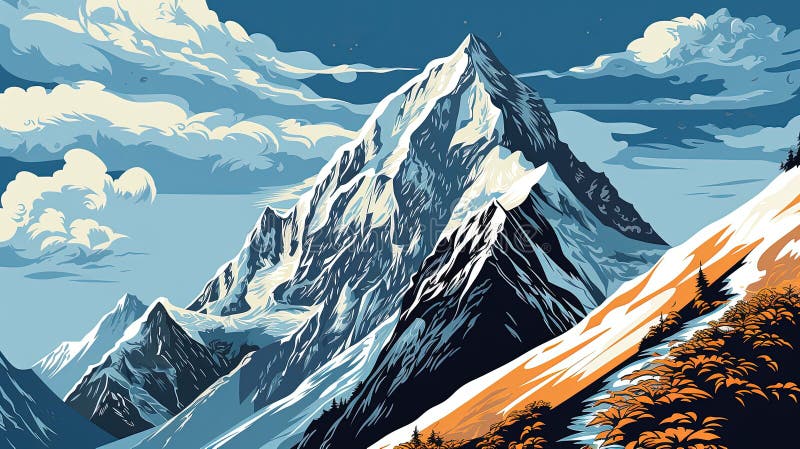 Przygoda na szczycie majestatycznym ilustracji