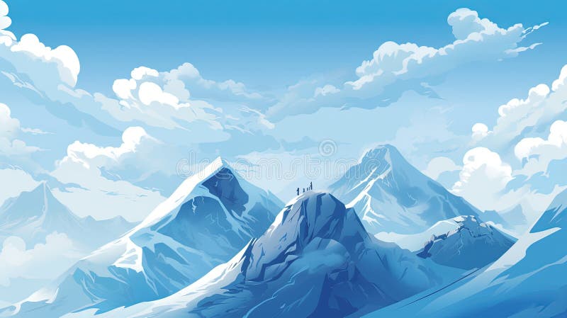 Przygoda na szczycie majestatycznym ilustracji
