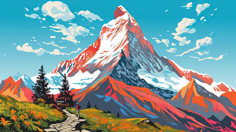 Przygoda na szczycie majestatycznym ilustracji