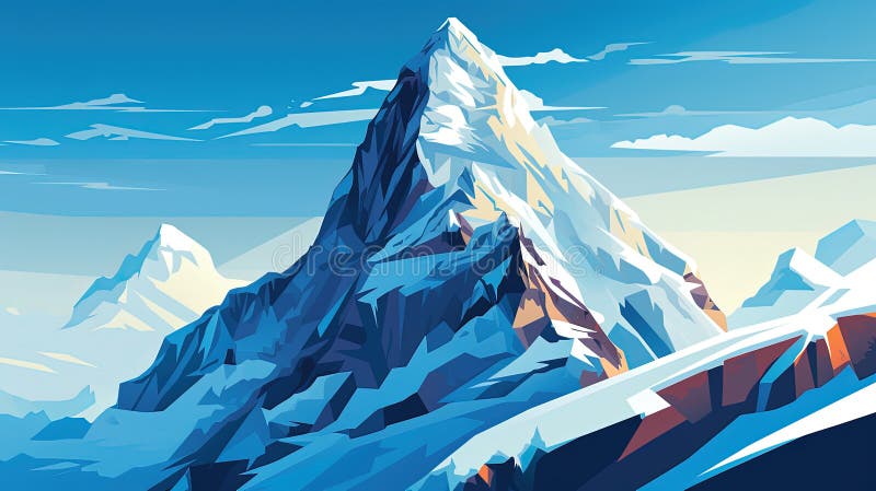Przygoda na szczycie majestatycznym ilustracja wektor