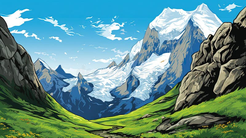 Przygoda na szczycie majestatycznym ilustracji