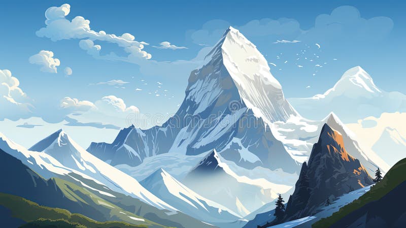 Przygoda na szczycie majestatycznym ilustracji