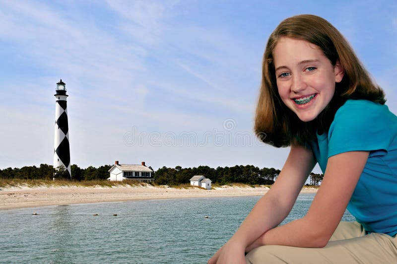 Przylądka dziewczyny latarni morskiej punkt obserwacyjny