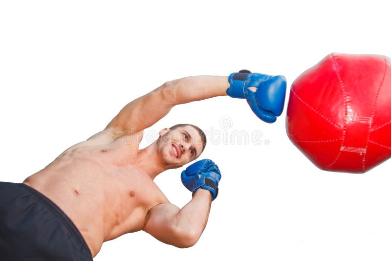 Przystojni sporty smilling mężczyzny boksera obrazy stock Przystojni sporty smilling mężczyzny boksera obrazy stock