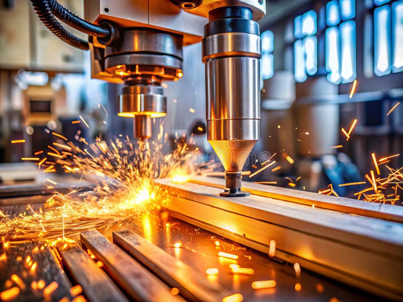Präzision CNC-bearbeitete Küchenkomponenten einen Blick auf fachkundig gefertigte kulinarische Werkzeuge in einer geschäftigen Wer vektor abbildung