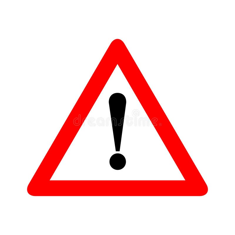 Précaution rouge de triangle avertissant l'illustration vigilante de vecteur de signe, d'isolement sur le fond blanc Faites atten Précaution rouge de triangle avertissant l'illustration vigilante de vecteur de signe, d'isolement sur le fond blanc Faites atten