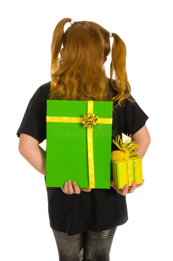 Cacher des cadeaux de luxe verts images libres de droits