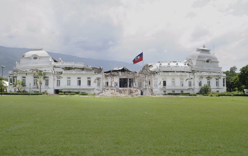 Ruin of the presidential building in Haiti. Ruin of the presidential building in Haiti.
