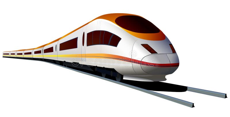 Isolated vector of modern high speed train. Isolated vector of modern high speed train.