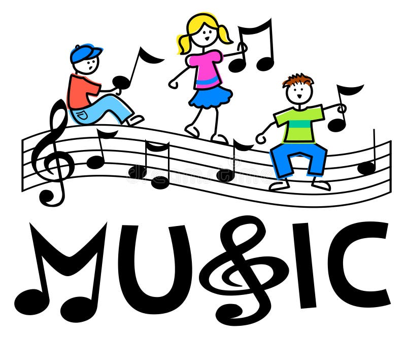 prętowa kreskówka żartuje musical ilustracja wektor prętowa kreskówka żartuje musical ilustracja wektor