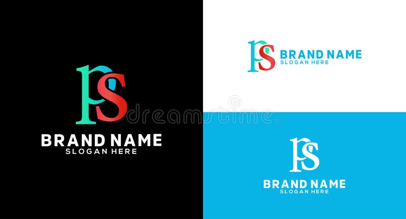 PS Lettermark Logo Design ps icon Brand identity Design, Monogram Logo royalty free illustration
