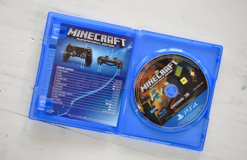 PS4 Minecraft PlayStation Edition Game Disc Editorial Stock Photo