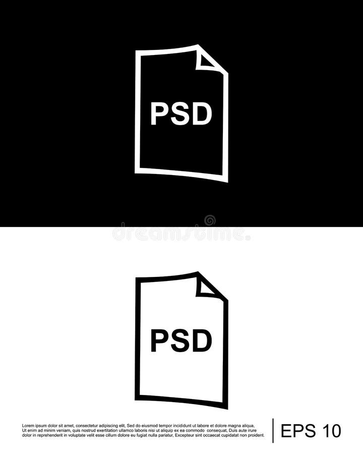 Psd File Format Icon Template Stock Vector - Illustration of icon ...