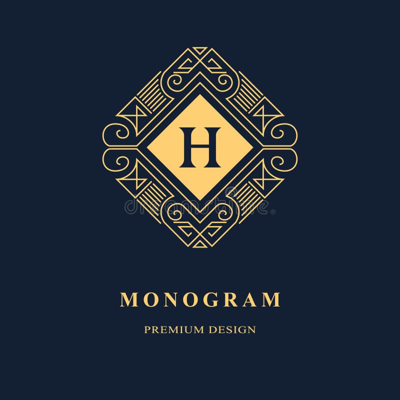 Line graphics monogram. Elegant art logo design. Emblem. Graceful template. Letter H. Business sign, identity for Restaurant, Royalty, Boutique, Cafe, Hotel, Heraldic. Vector element. Line graphics monogram. Elegant art logo design. Emblem. Graceful template. Letter H. Business sign, identity for Restaurant, Royalty, Boutique, Cafe, Hotel, Heraldic. Vector element