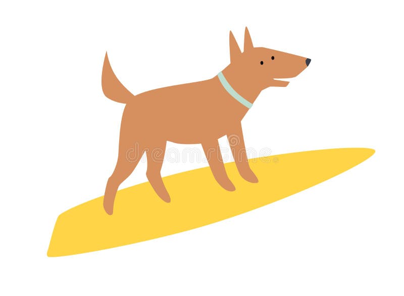 Psi surfingowowie, wektorowe kreskówek ilustracje royalty ilustracja