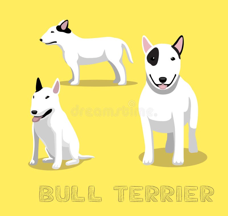 Psia Bull Terrier kreskówki wektoru ilustracja royalty ilustracja Psia Bull Terrier kreskówki wektoru ilustracja royalty ilustracja