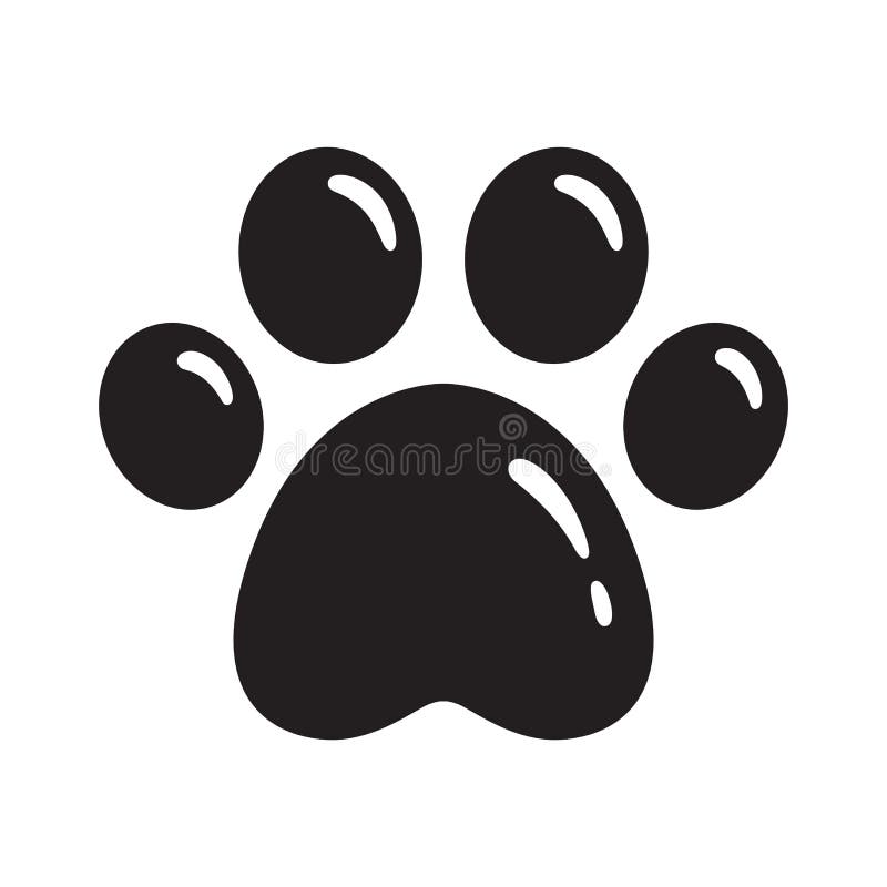 Psiej łapy odcisku stopego ikony logo francuskiego buldoga kota szczeniaka kreskówki symbolu znaka wektorowa ilustracja royalty ilustracja Psiej łapy odcisku stopego ikony logo francuskiego buldoga kota szczeniaka kreskówki symbolu znaka wektorowa ilustracja royalty ilustracja
