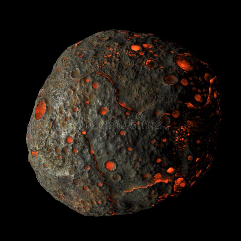 Psyche Hot Asteroid, 3d Rendering Stock Illustration Illustration