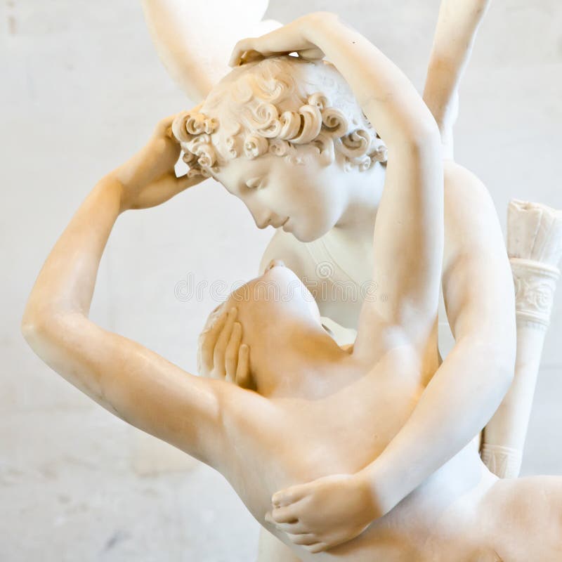 Estatua almas revivido de acuerdo a un beso, el primero en 1787, neoclásico devoción sobre el a emociones.