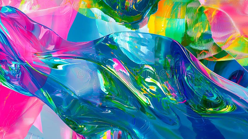 Psychedelic abstract background with vibrant colors creating a mesmerizing visual experience royalty free illustration