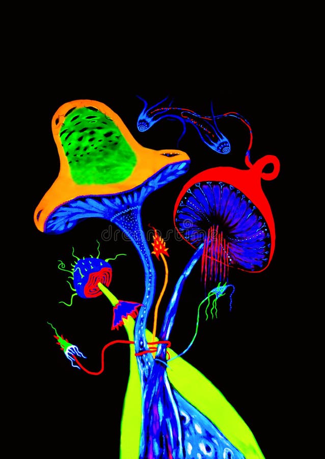 Psychedelic Art By Fluorescent Paint stock illustration Psychedelic Art By Fluorescent Paint stock illustration