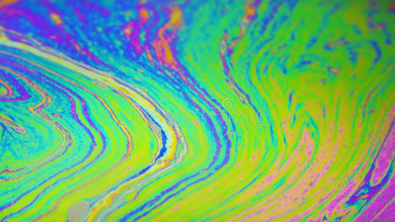 Psychedelic background of motion surface of colorful soap bubble vector illustration