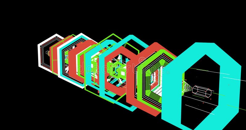 A psychedelic background which is made by geometric figures. vector illustration