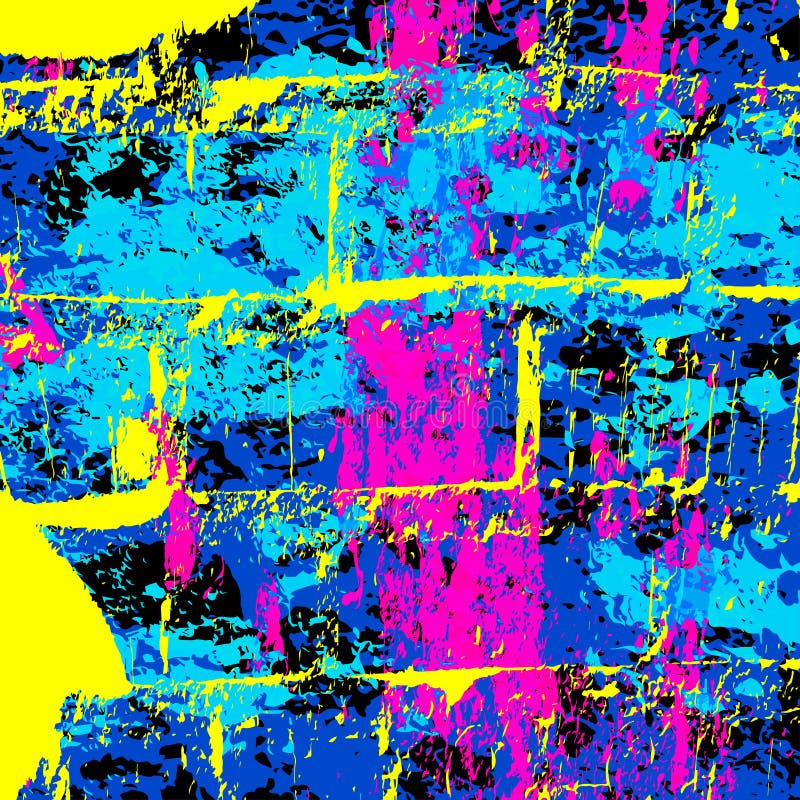 Psychedelic colored graffiti pattern vector illustration stock illustration