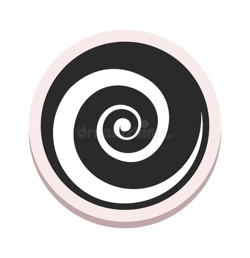 Psychedelic hypnotic swirl sticker design vector illustration