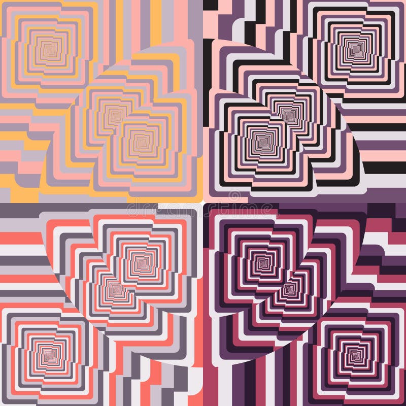 Psychedelic optical illusion colorful vector pattern royalty free illustration