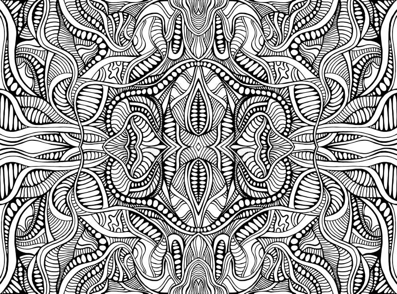 Coloring Page for Adults with Word Psychedelic. Doodle Lettering Stock ...