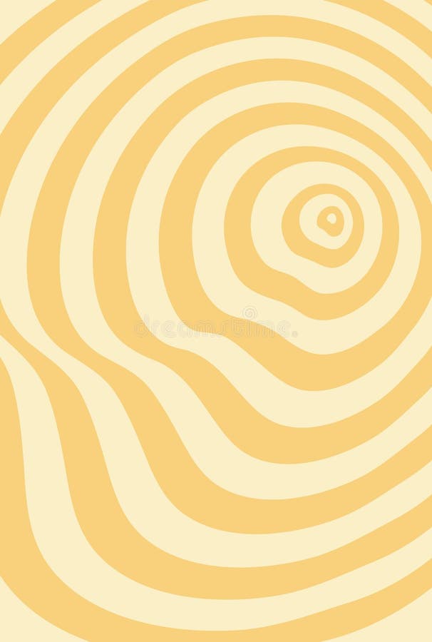 Psychedelic retro groovy hippie yellow pattern stock illustration