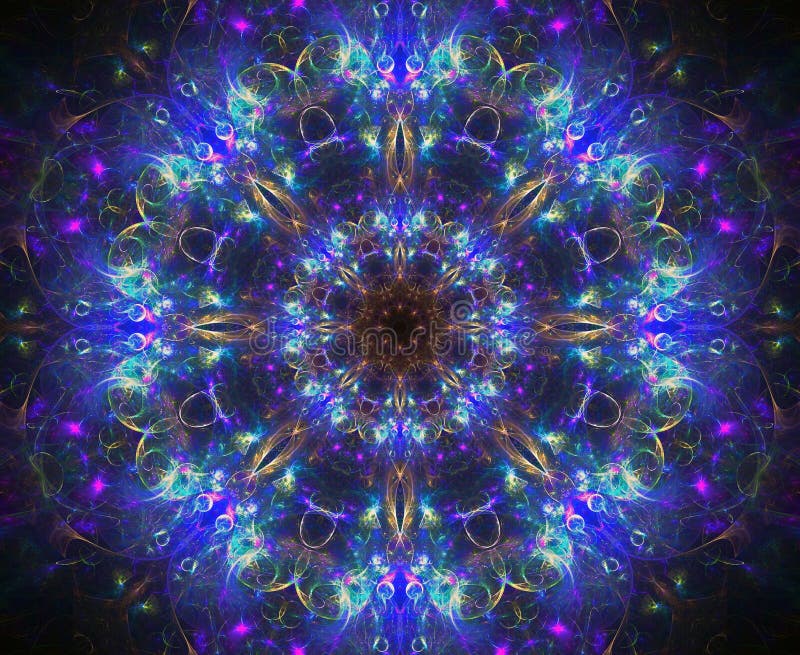 Psychedelic and Trippy Patterns with Neon and Dark Colors Stock ...