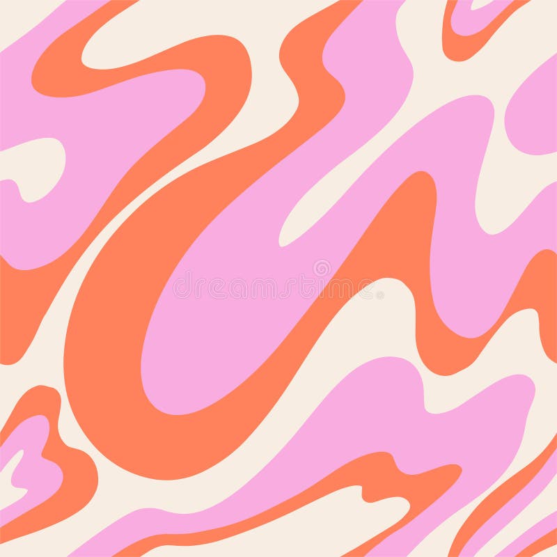 Model fără sudură de trippy y2k psihedelic din 1970 cu undă groovică. fundal modern, naiv, retro 70 anii, trendy. minimalist stock illustration