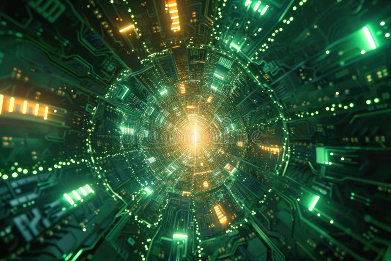 Psychedelic-Vortex : rekursive digitale Wege. lizenzfreie abbildung