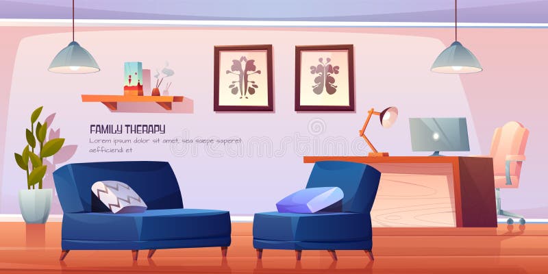 Psycholog w klinice ilustracji
