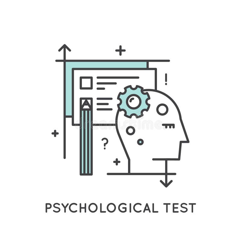 Psychological Test, Thinking, Knowledge, Mind Mapping, Think Outside the box Concept stock illustration