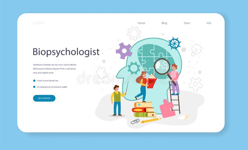 Psychology Web Banner or Landing Page. People S Mental Stock Vector