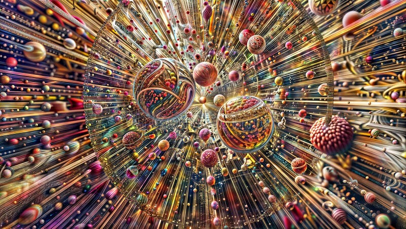 Psykedelisk fraktalsymfoni : mesmeriering av kaleidoskop vortex generative ai vektor illustrationer