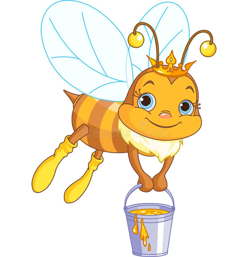 Pszczoła target640_1_ miodowego wiadro ilustracji Pszczoła target640_1_ miodowego wiadro ilustracji