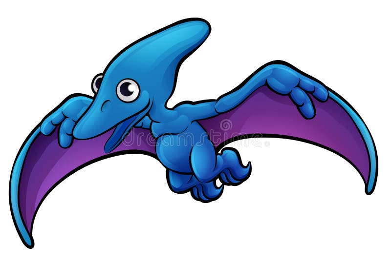 Dinosaur pterodactyloidea icon in cartoon style Vector Image