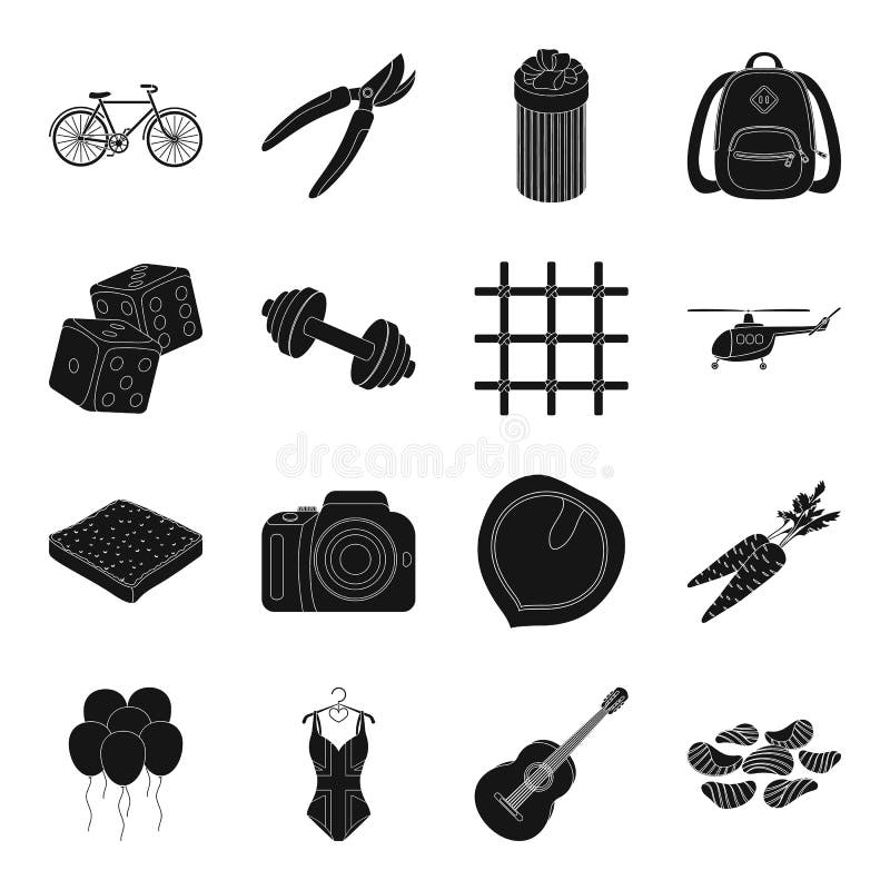 Pub, recreation, party, clothing and other web icon in black style.