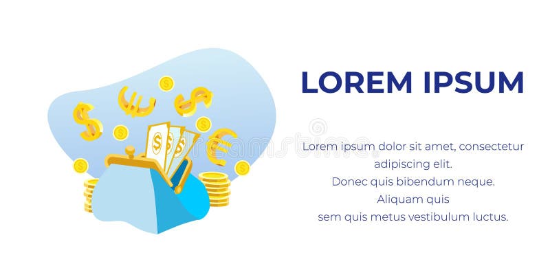 Pubblicità dell'insegna con testo, contanti ed il portafoglio aperto royalty illustrazione gratis Pubblicità dell'insegna con testo, contanti ed il portafoglio aperto royalty illustrazione gratis