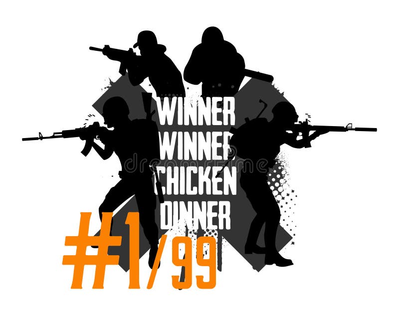 A squad of 4 player pubg Royalty Free Vector Image