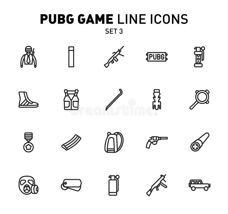 A squad of 4 player pubg Royalty Free Vector Image