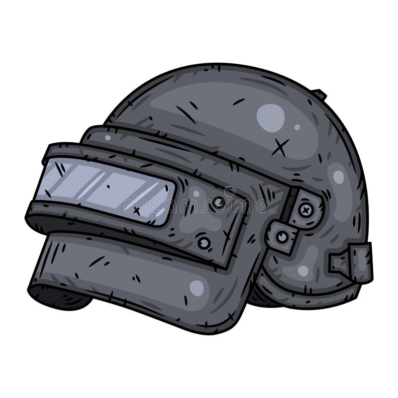 Pubg Helmet Level 3. Vector Illustration Isolated on White Background.  Stock Vector - Illustration of cartoon, iron: 160281674