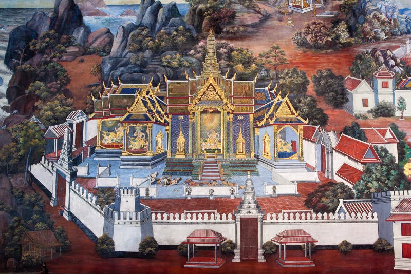 Public Art Painting at Wat Phra Kaew