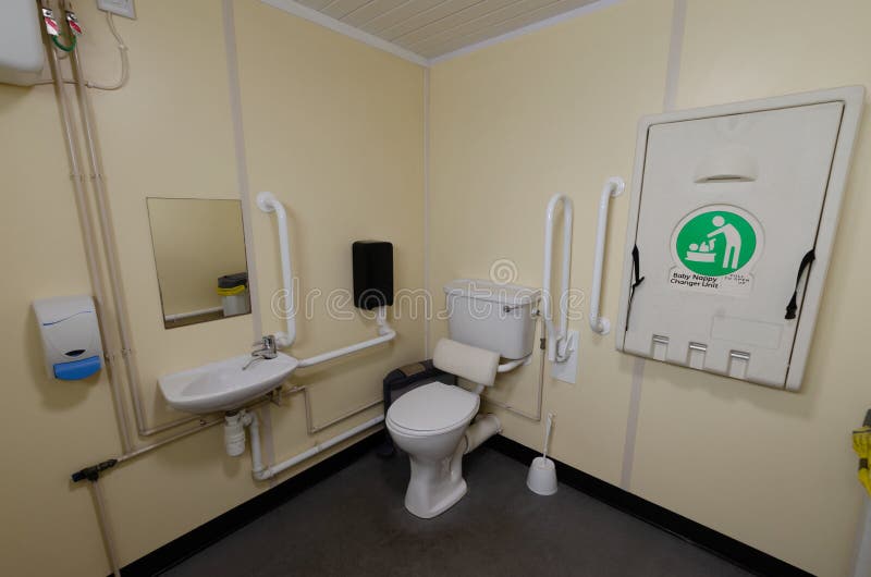 A Public Bathroom and Nappy Change Facility Stock Image Image of equipment, handicap 182436495